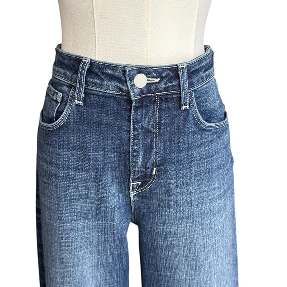 L’AGENCE Ruth High Rise Straight Leg Jeans in Naples Wash Blue Size:27 - Picture 5 of 12